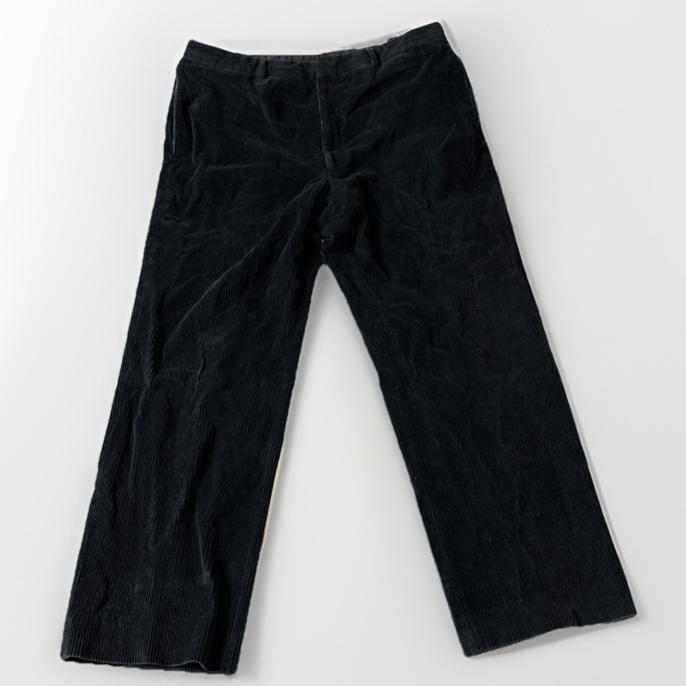 Ralph Lauren Purple Label Men's Black Corduroy Pants made in Italy 38x30